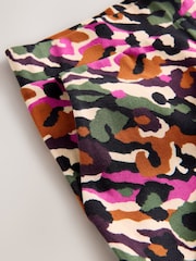 Pink/Green Abstract Animal Print 1 Pack Wide Leg Jersey Trousers (3-16yrs) - Image 6 of 9