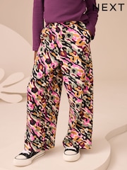 Pink/Green Abstract Animal Print 1 Pack Wide Leg Jersey Trousers (3-16yrs) - Image 8 of 9