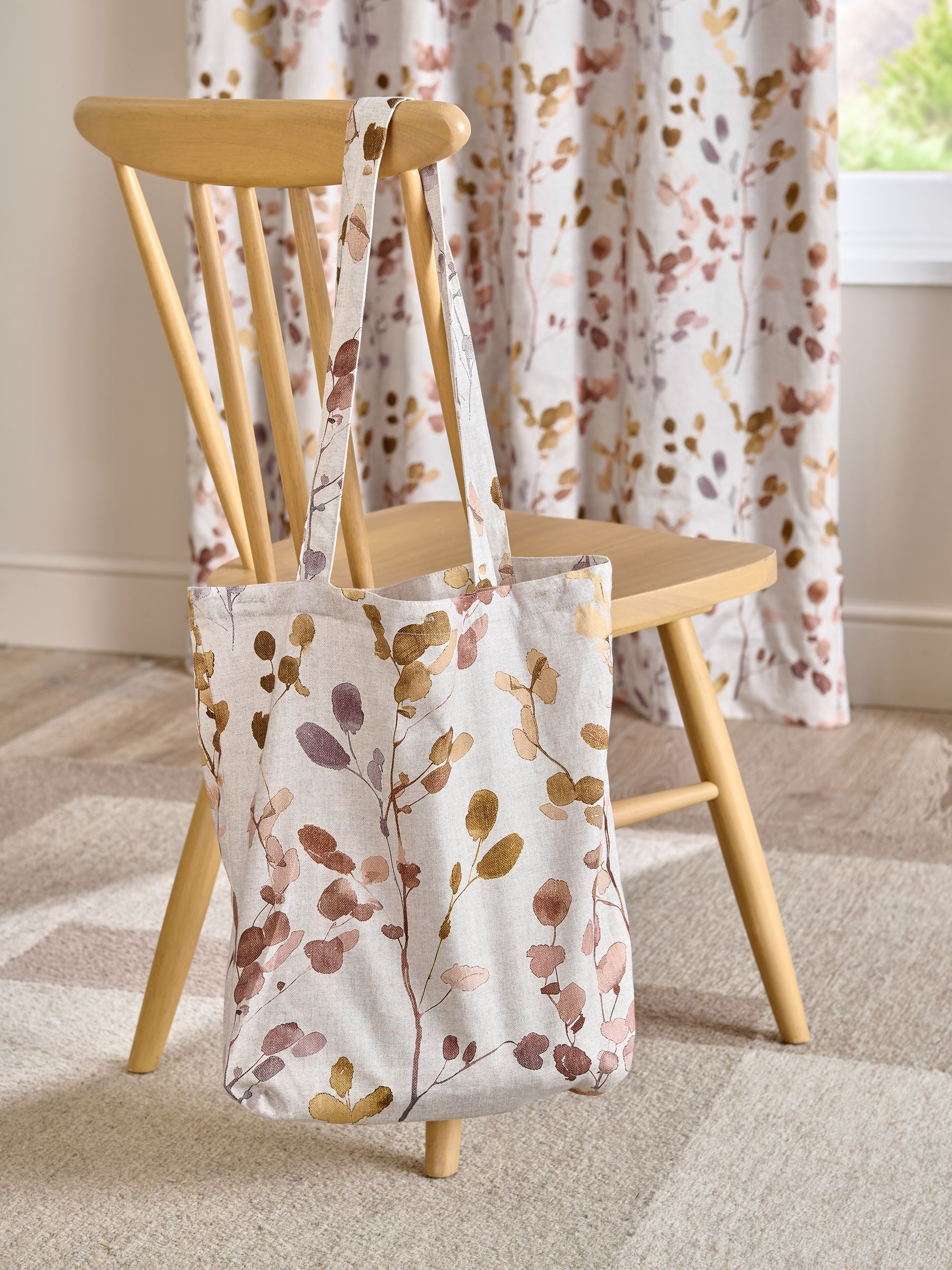 Buy Natural/Orange Honesty Leaf Floral Print Blackout/Thermal