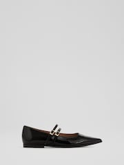 LK Bennett Lulu Patent Strap Rand Flat - Slika 1 iz 4