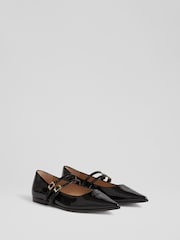 LK Bennett Lulu Patent Strap Rand Flat - Slika 2 iz 4