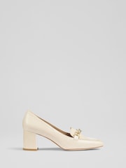 LK Bennett Natural Johanna Printed & Nappa Leather Snaffle Courts - Image 1 of 4