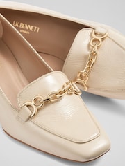 LK Bennett Natural Johanna Printed & Nappa Leather Snaffle Courts - Image 4 of 4