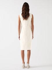 LK Bennett Cream Petite Vita Blend Tweed Sleeveless Dress - Image 4 of 8