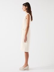 LK Bennett Cream Petite Vita Blend Tweed Sleeveless Dress - Image 7 of 8