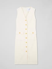 LK Bennett Cream Petite Vita Blend Tweed Sleeveless Dress - Image 8 of 8