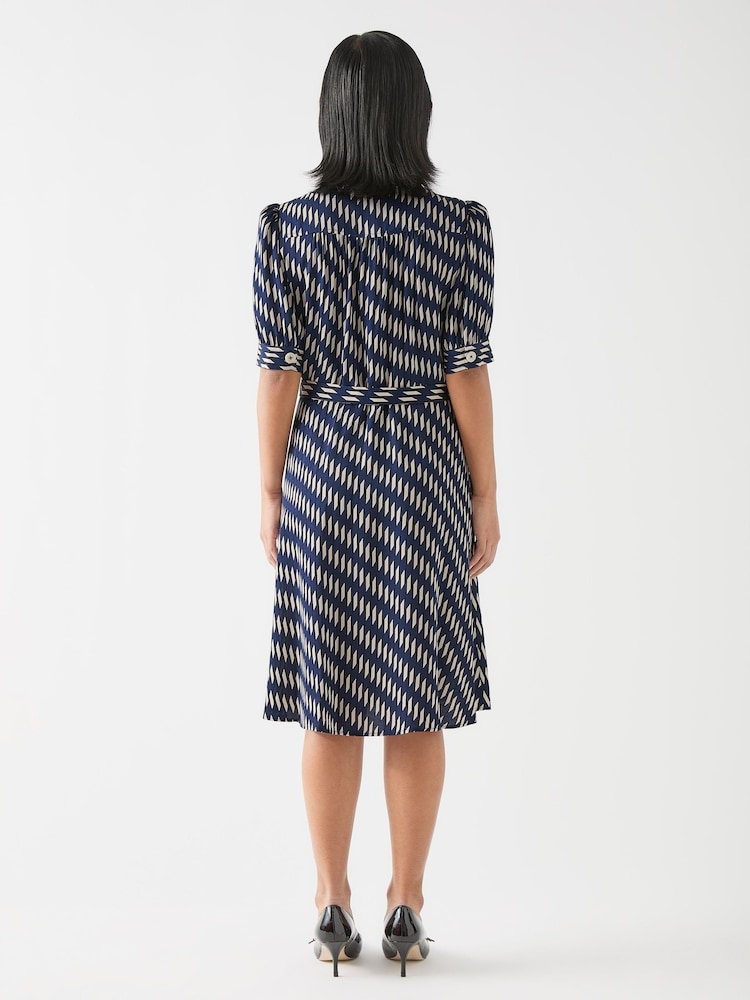 LK Bennett Petite Valerie Spring Birch Viscose Printed Viscose Shirt Dress With Belt - Imagen 2 de 3 LK Bennett Petite Valerie Spring Birch Viscose Printed Viscose Shirt Dress With Belt - Imagen 2 de 3