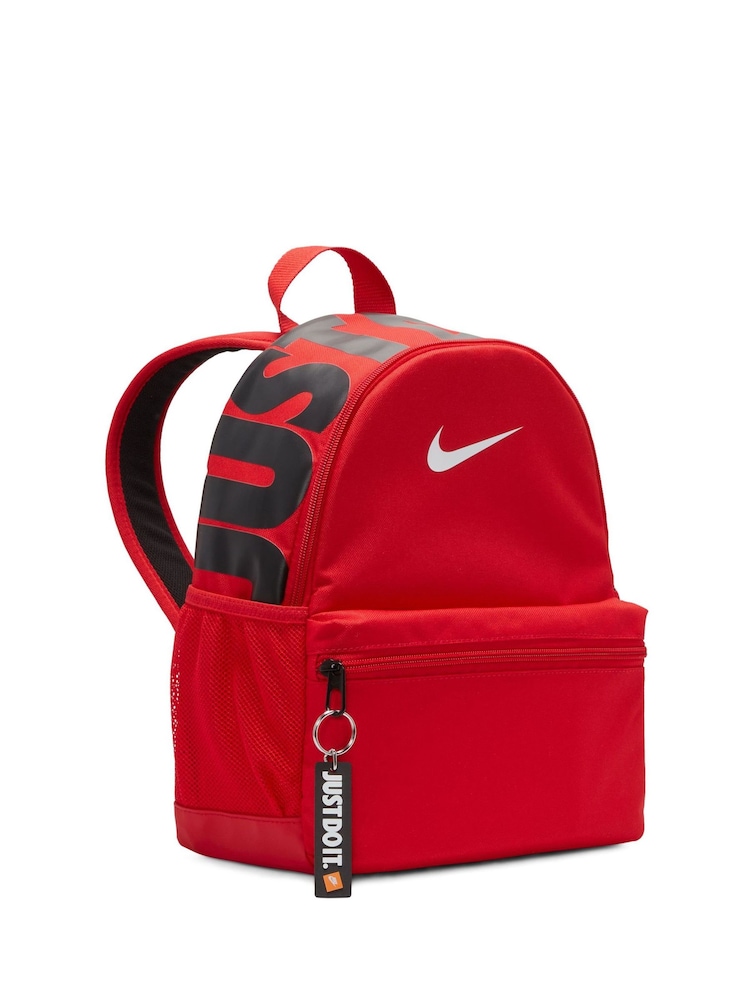 Nike University Red Kids Brasilia JDI Mini Backpack - Image 2 of 7 Nike University Red Kids Brasilia JDI Mini Backpack - Image 2 of 7