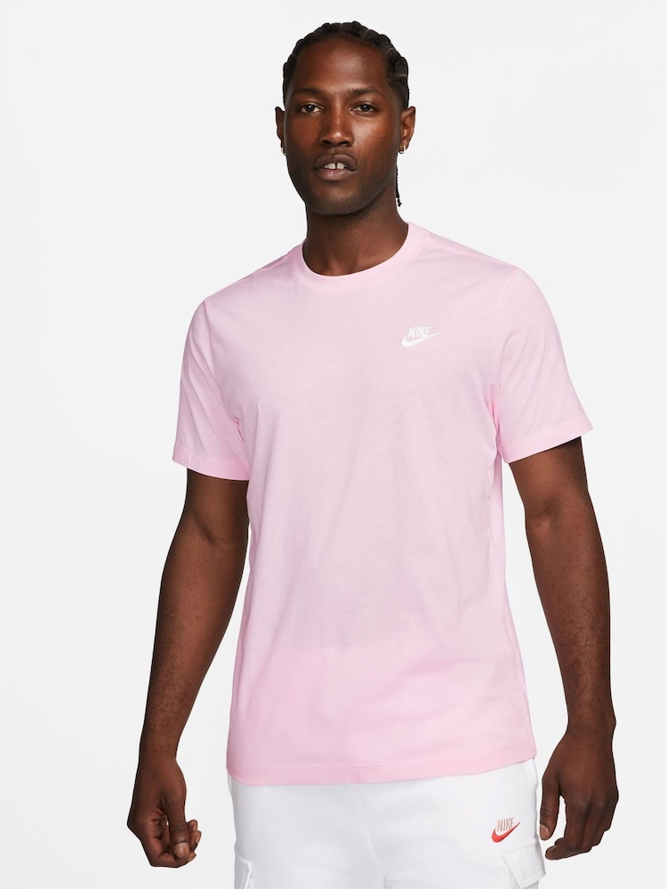 Nike Pink Club T-Shirt - Image 1 of 4 Nike Pink Club T-Shirt - Image 1 of 4