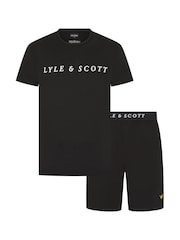 Lyle & Scott Black Oakley Loungewear Set - Image 1 of 6
