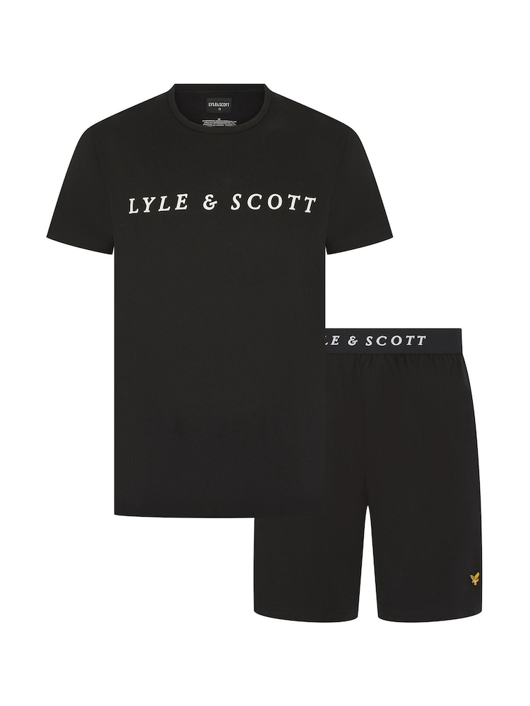 Lyle & Scott Black Oakley Loungewear Set - Image 1 of 6
