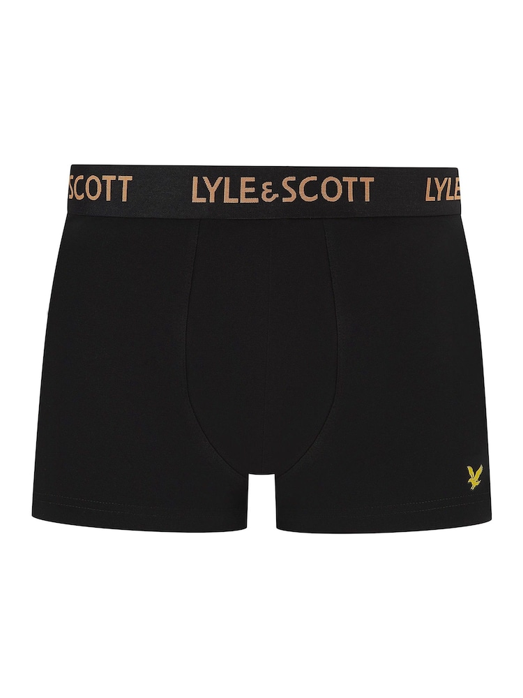 Lyle & Scott Black Miller Underwear Trunks 5 Pack - Image 3 of 6