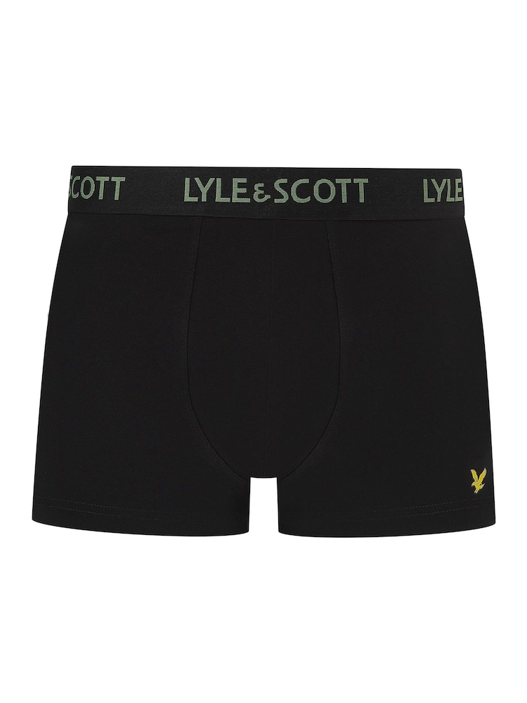 Lyle & Scott Black Miller Underwear Trunks 5 Pack - Image 4 of 6