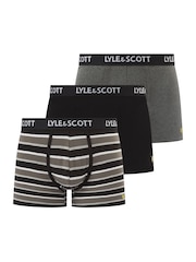 Lyle & Scott Black Ethan Premium Underwear Trunks 3 Pack - Image 1 of 4