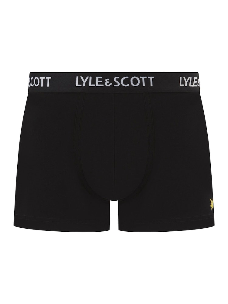 Lyle & Scott Black Ethan Premium Underwear Trunks 3 Pack - Image 4 of 4