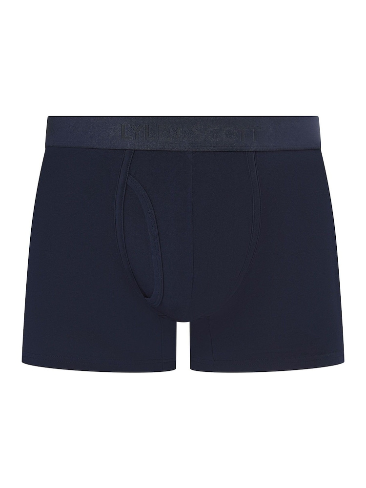 Lyle & Scott Blue Sutherland Premium Underwear Trunks 3 Pack - Image 2 of 4