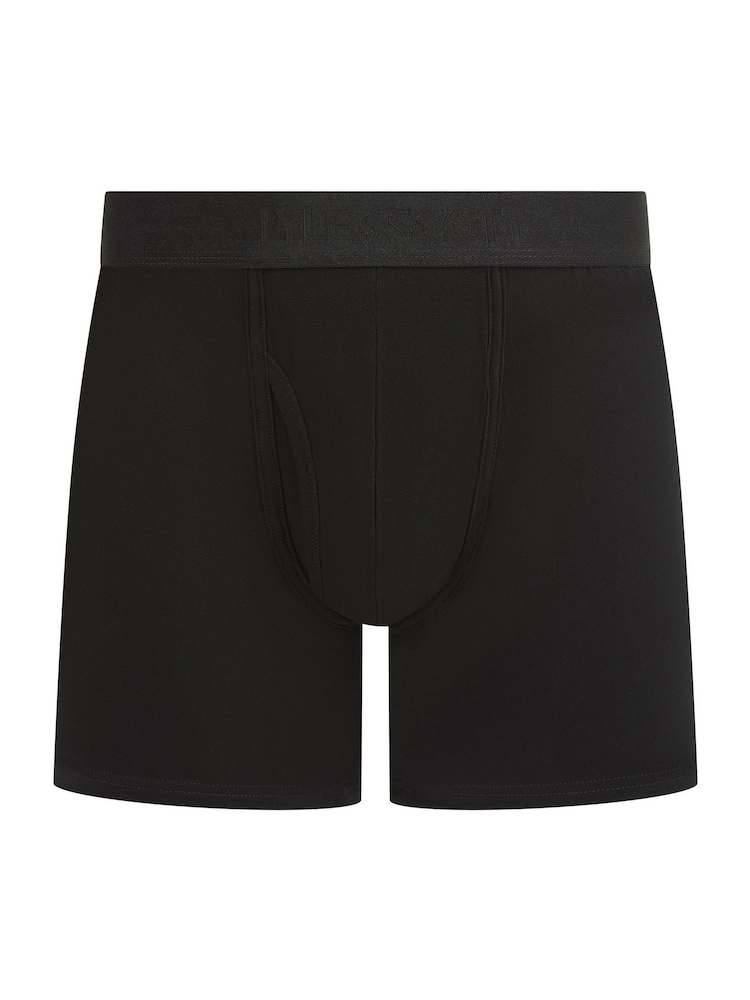 Lyle & Scott Black Sutherland Premium Underwear Trunks 3 Pack - Image 2 of 2