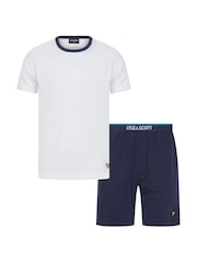 Lyle & Scott White Zephaniah Loungewear Set - Image 1 of 6