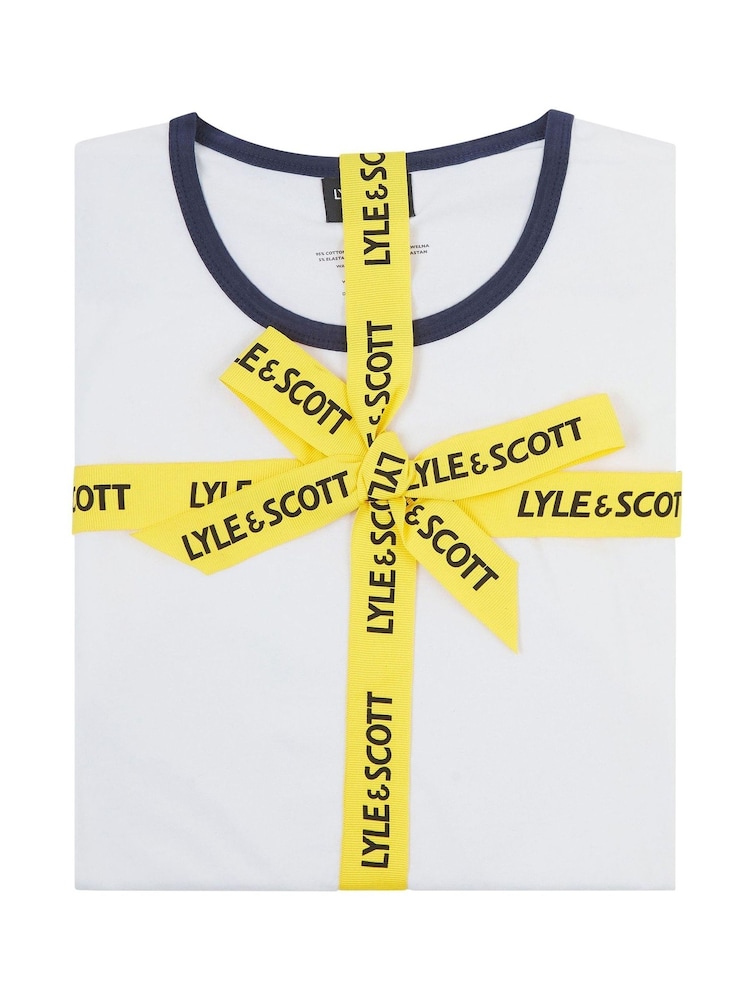 Lyle & Scott White Zephaniah Loungewear Set - Image 6 of 6