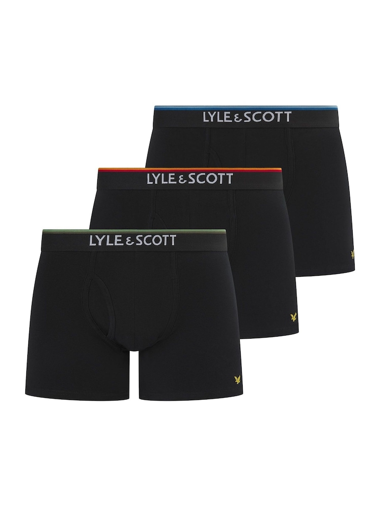 Lyle & Scott Black Wes Underwear Trunks 3 Pack - Image 1 of 4