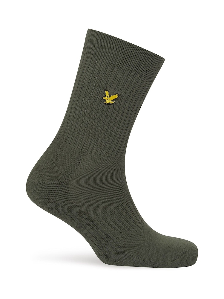 Lyle & Scott White Camdyn Sports Socks 5 Pack - Image 4 of 6