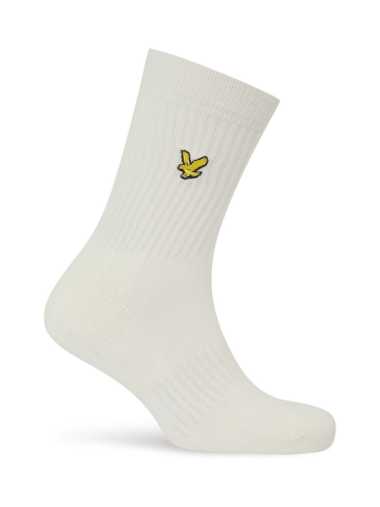 Lyle & Scott White Camdyn Sports Socks 5 Pack - Image 5 of 6