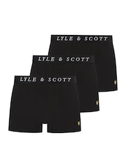 Lyle & Scott Black Neville Underwear Trunks 3 Pack - Image 1 of 4