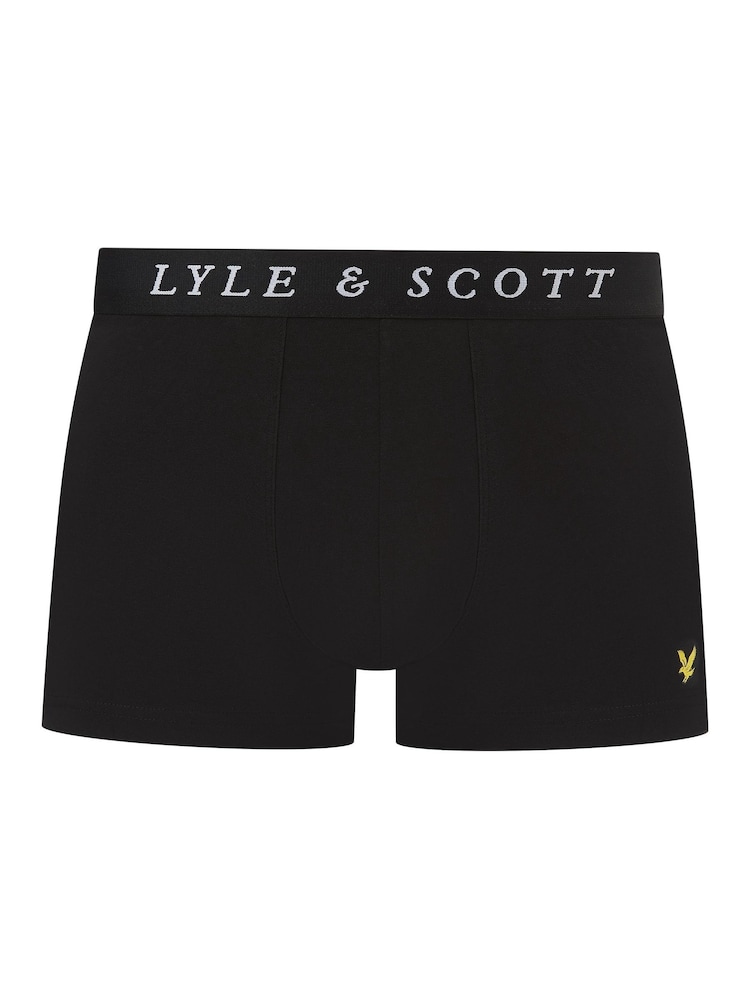 Lyle & Scott Black Neville Underwear Trunks 3 Pack - Image 2 of 4