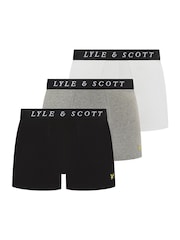 Lyle & Scott Black Neville Underwear Trunks 3 Pack - Image 1 of 4
