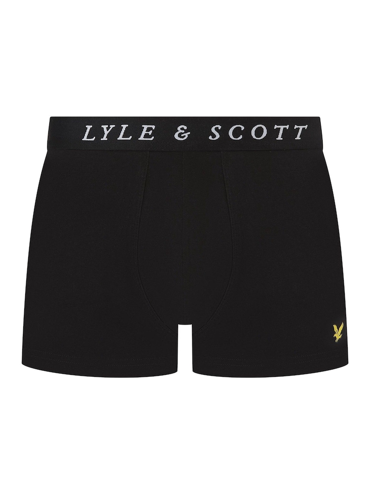 Lyle & Scott Black Neville Underwear Trunks 3 Pack - Image 2 of 4