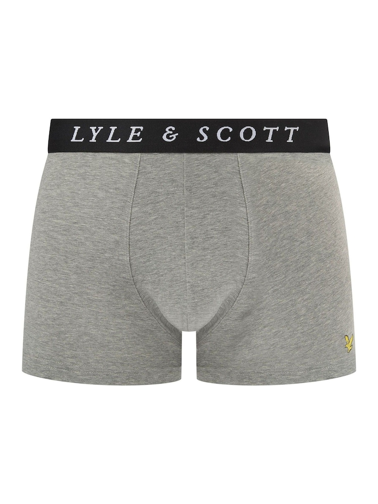Lyle & Scott Black Neville Underwear Trunks 3 Pack - Image 4 of 4