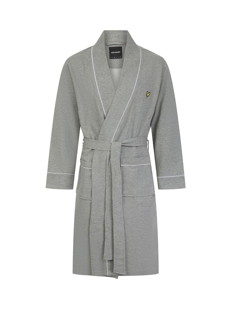 Lyle & Scott Grey Kobe Kimono Robe - Image 1 of 3 Lyle & Scott Grey Kobe Kimono Robe - Image 1 of 3