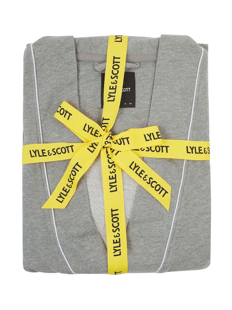 Lyle & Scott Grey Kobe Kimono Robe - Image 3 of 3