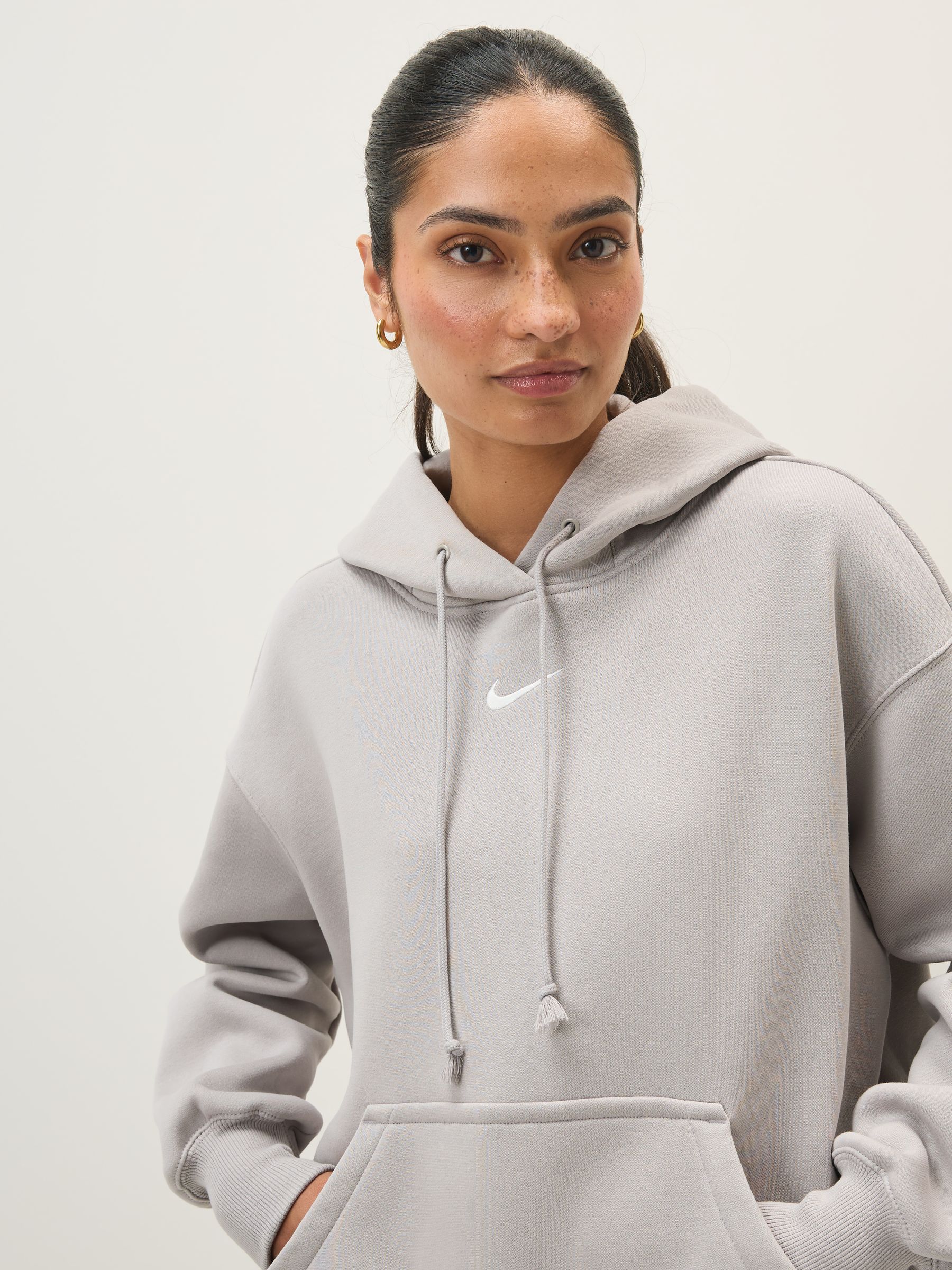 grey nike cowl neck sweatshirt