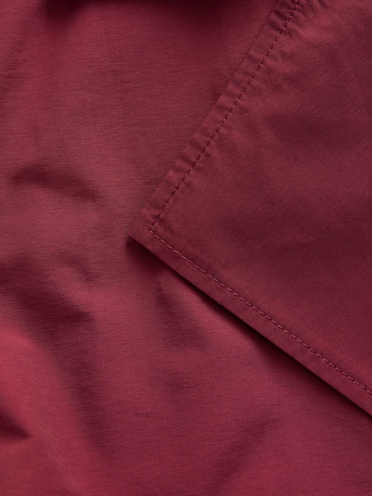 Berry Red Shower Resistant Trench Coat - Image 8 of 8