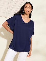 Friends Like These Navy Short Sleeve Tunic - Image 1 of 4