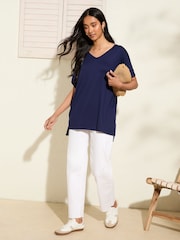 Friends Like These Navy Short Sleeve Tunic - Image 3 of 4