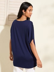 Friends Like These Navy Short Sleeve Tunic - Image 4 of 4