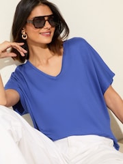 Friends Like These Blue Short Sleeve Tunic - Image 1 of 5