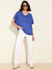Friends Like These Blue Short Sleeve Tunic - Image 4 of 5