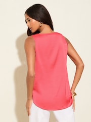 Friends Like These Coral V-Neck Vest Top - Image 4 of 4