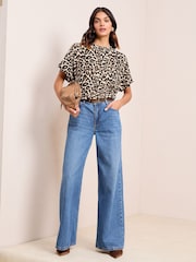 Friends Like These Animal Button Detail Short Sleeve Tunic - Image 2 of 4