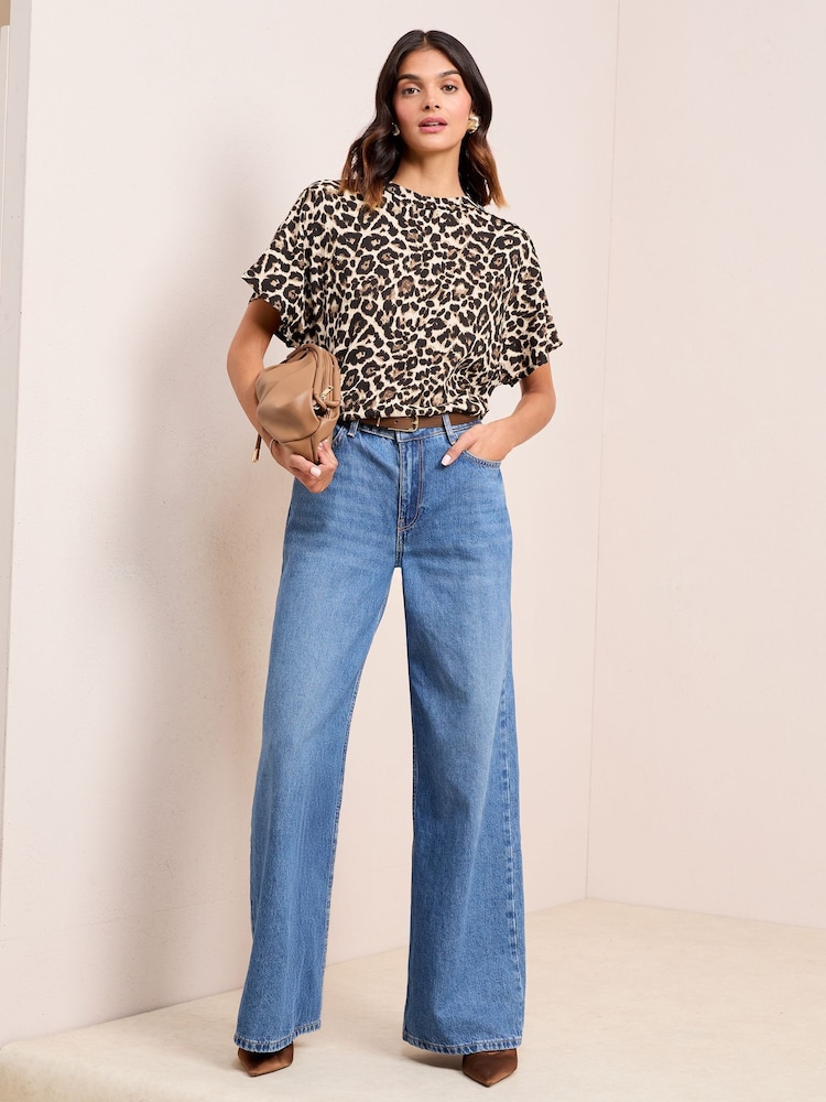 Friends Like These Animal Button Detail Short Sleeve Tunic - Image 2 of 4