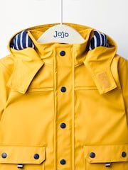 JoJo Maman Bébé Yellow Waterproof Jacket - Image 3 of 6