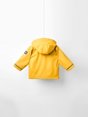 JoJo Maman Bébé Yellow Waterproof Cosy Lined Jacket - Image 7 of 9