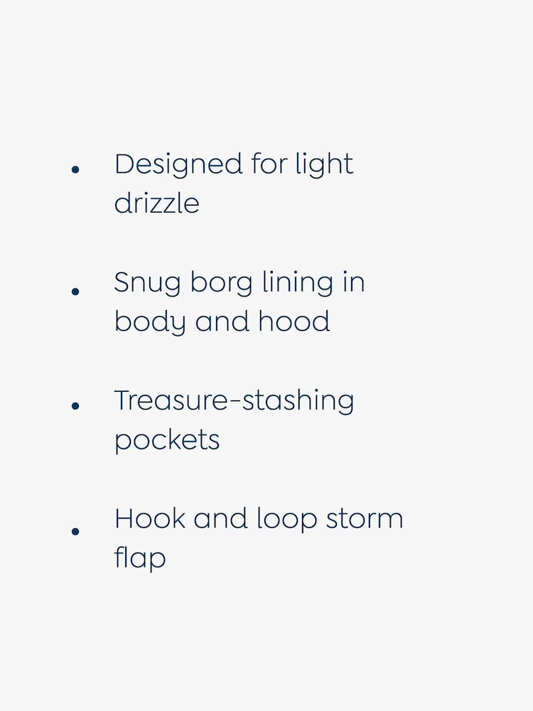 JoJo Maman Bébé Navy Ditsy Lined Parka - Image 8 of 8