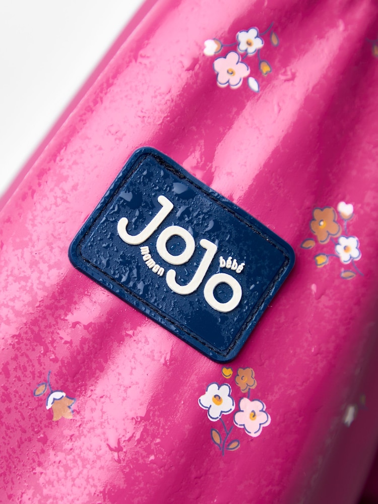 JoJo Maman Bébé Pink Ditsy Waterproof Cosy Lined Jacket - Image 9 of 9 JoJo Maman Bébé Pink Ditsy Waterproof Cosy Lined Jacket - Image 9 of 9