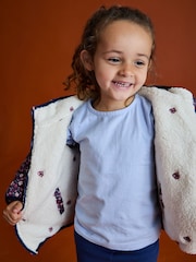 JoJo Maman Bébé Pink Reversible Fleece Lined Jacket - Image 15 of 19