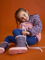 JoJo Maman Bébé Pink Reversible Fleece Lined Jacket - Image 18 of 19