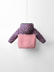 JoJo Maman Bébé Cream Reversible Fleece Lined Jacket - Image 3 of 10